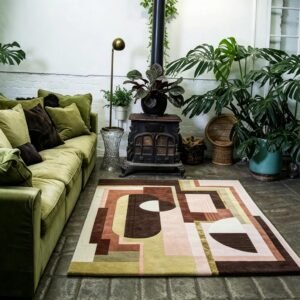 Geometric Abstract Wool Rug