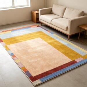 Color‑Block Geometric Area Rug